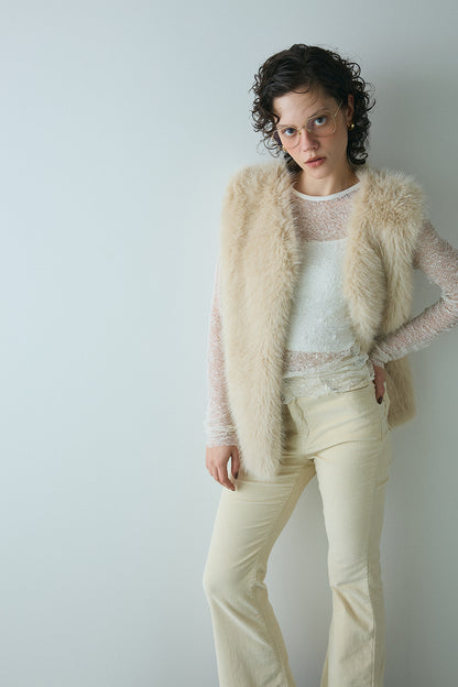 【予約：1月下旬〜2月上旬】Eco Fur Vest／60251004038