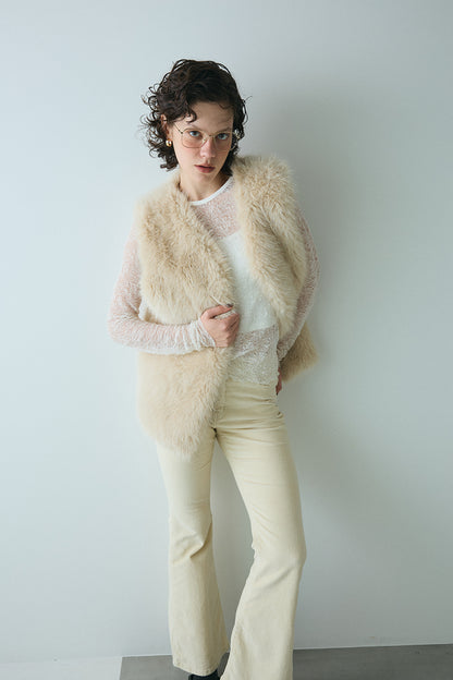 【予約：1月下旬〜2月上旬】Eco Fur Vest／60251004038