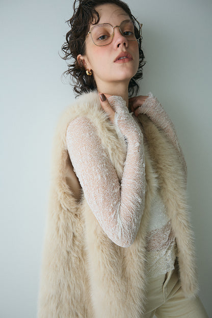 【予約：1月下旬〜2月上旬】Eco Fur Vest／60251004038