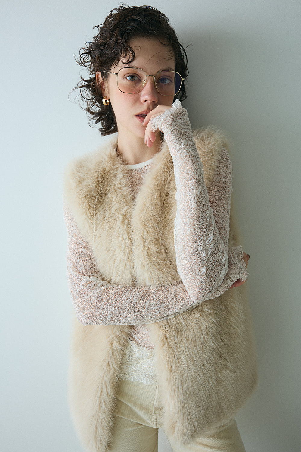 【予約：1月下旬〜2月上旬】Eco Fur Vest／60251004038