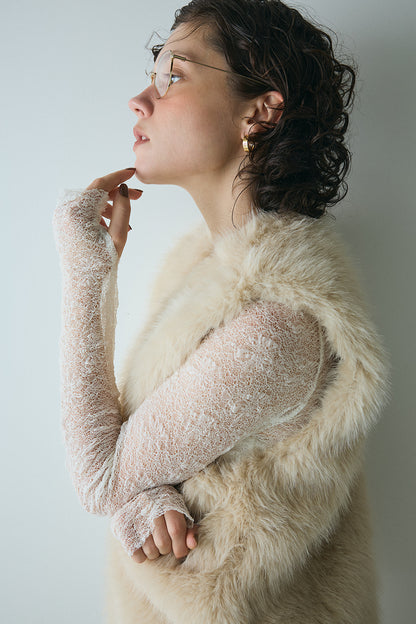 【予約：1月下旬〜2月上旬】Eco Fur Vest／60251004038