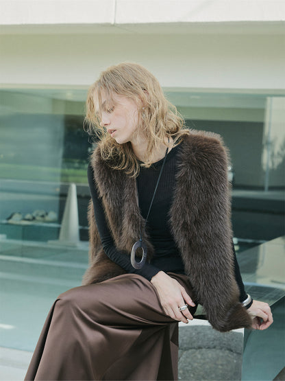 【予約：11月中旬】Eco Fur Vest／60251004038