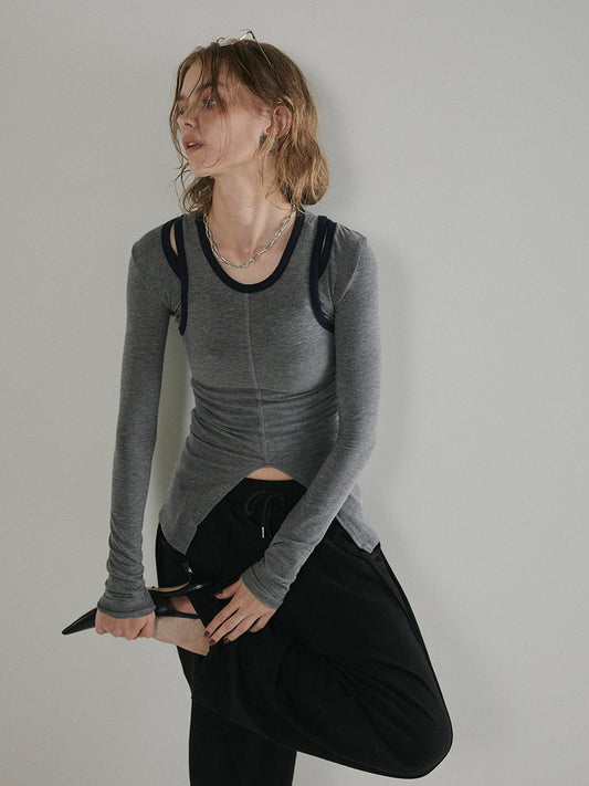 【予約：11月中旬】Piping Layered Tops／60251008008