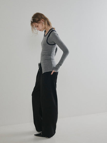 【予約：11月中旬】Piping Layered Tops／60251008008
