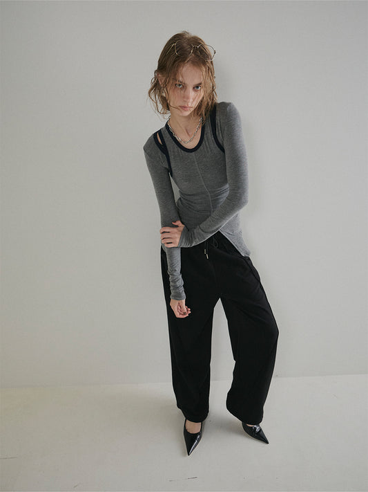 【予約：11月中旬】Curved Sweat Pants／60251003027
