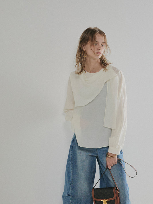 【予約：11月中旬】Fluid Flow Blouse／60251001013