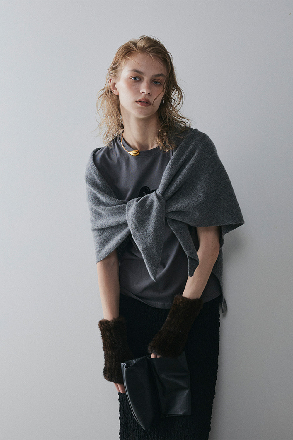 Triangle Knit Scarf／60251000033