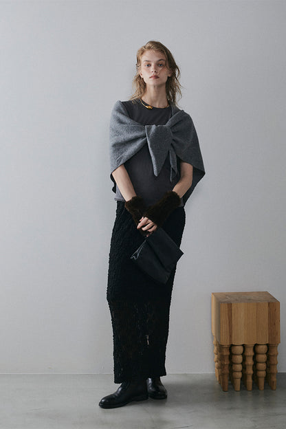 Triangle Knit Scarf／60251000033