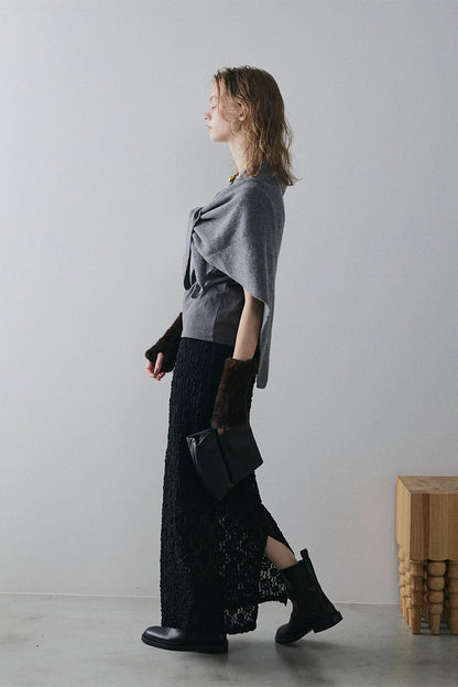 Triangle Knit Scarf／60251000033