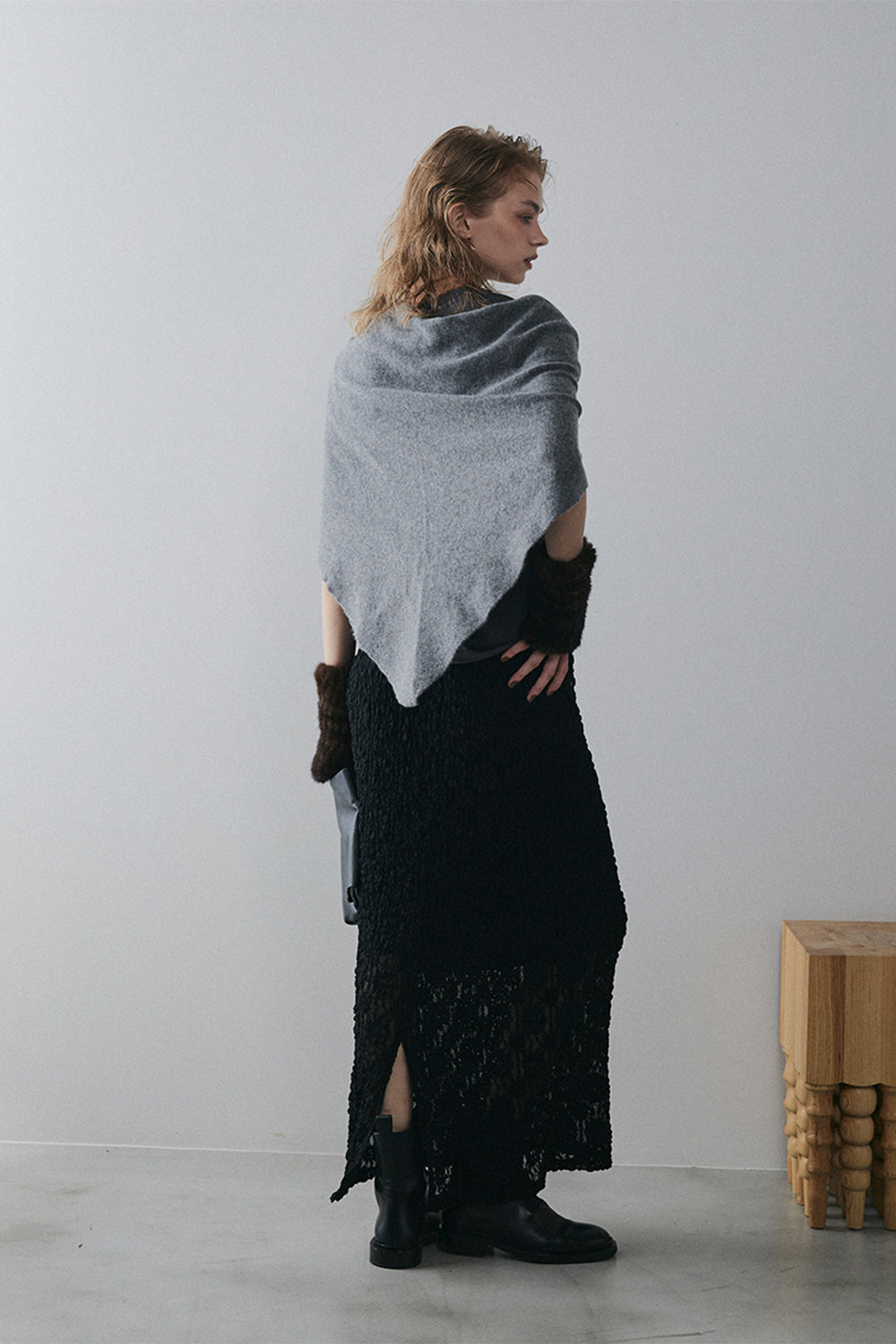 Triangle Knit Scarf／60251000033