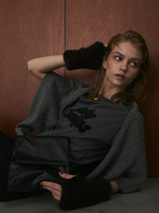 【予約：11月中旬】Triangle Knit Scarf／60251000033