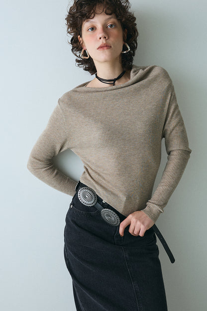 【予約：1月下旬〜2月上旬】Hem Rib Knit／60251108051