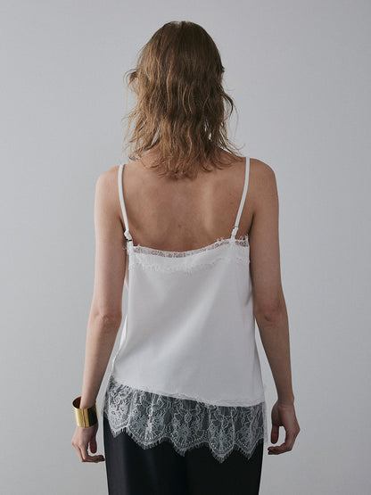 【予約：11月中旬】Asymmetry Lace Camisole／60251001014