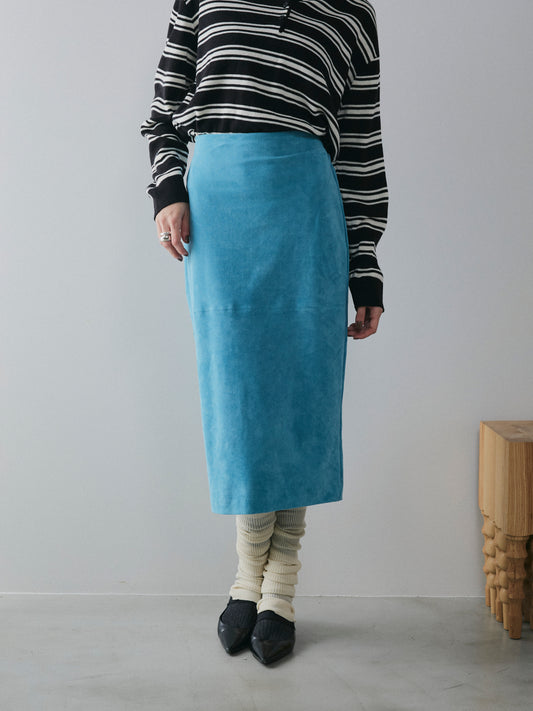 【予約：11月中旬】Eco Suede Slit Skirt／60251002021