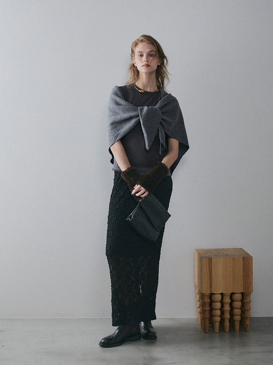 【予約：12月中旬】Puff Lace Skirt／60251002023