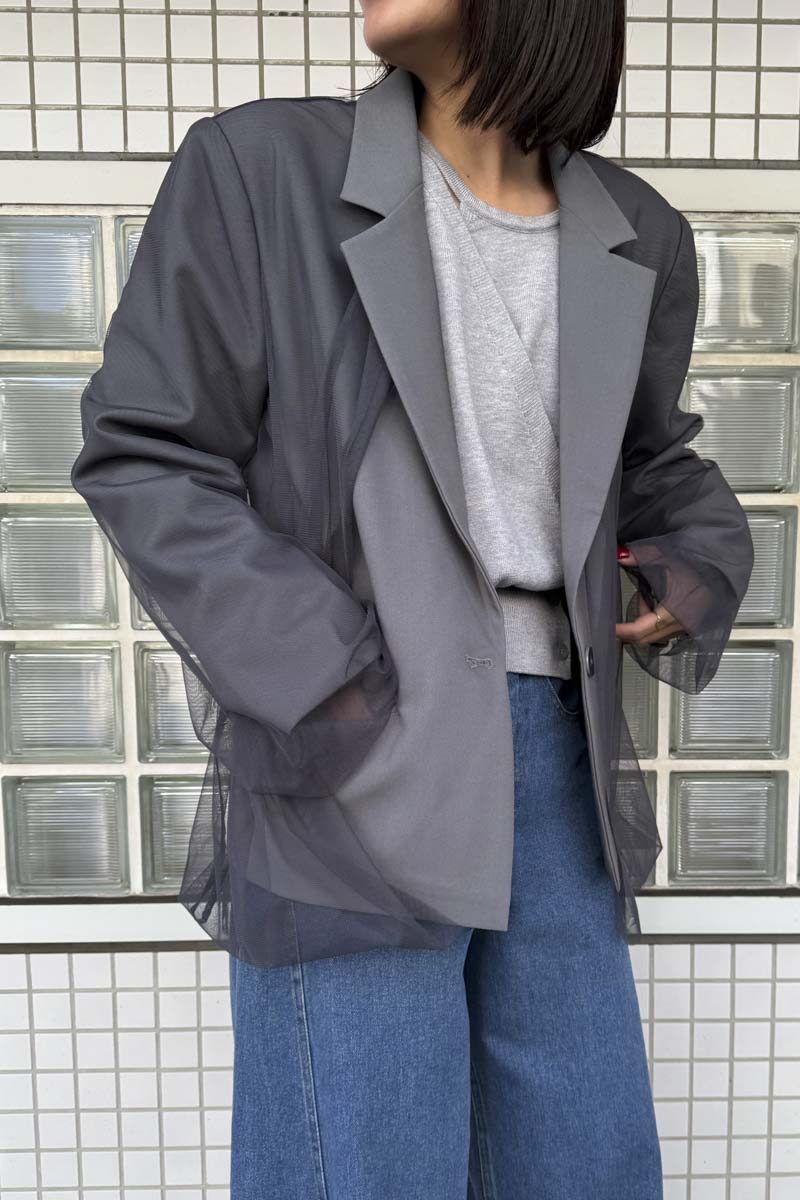 【予約：1月下旬〜2月上旬】Tulle Jacket／60251004002