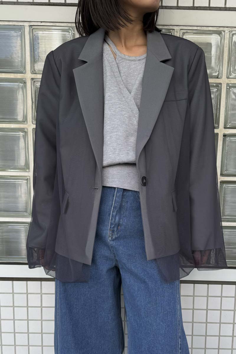 【予約：1月下旬〜2月上旬】Tulle Jacket／60251004002