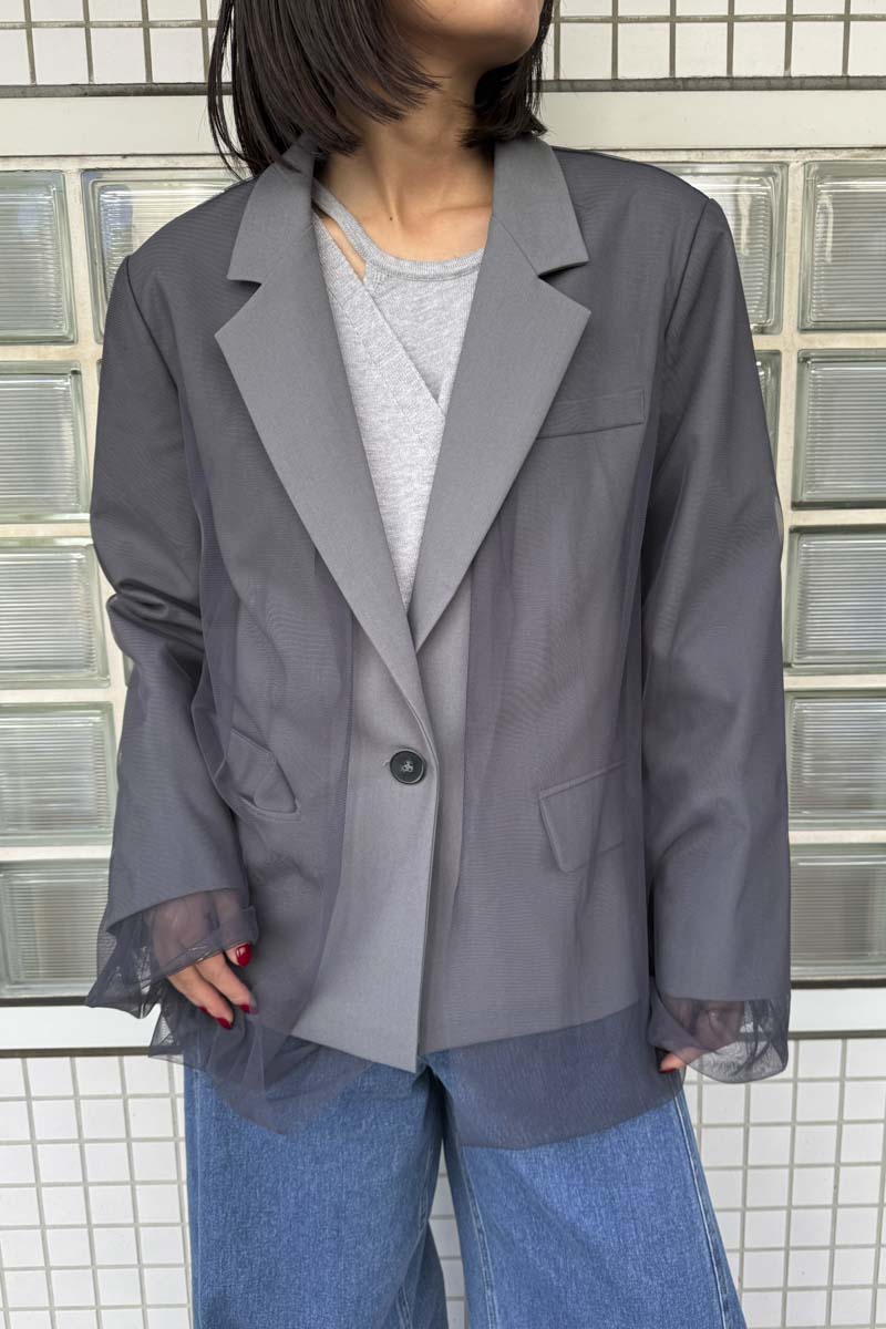 【予約：1月下旬〜2月上旬】Tulle Jacket／60251004002