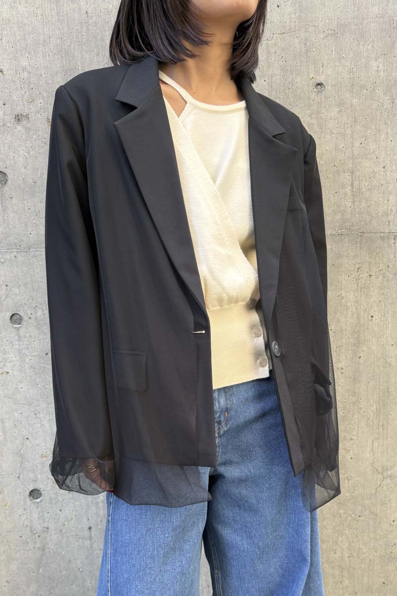 【予約：1月下旬〜2月上旬】Tulle Jacket／60251004002