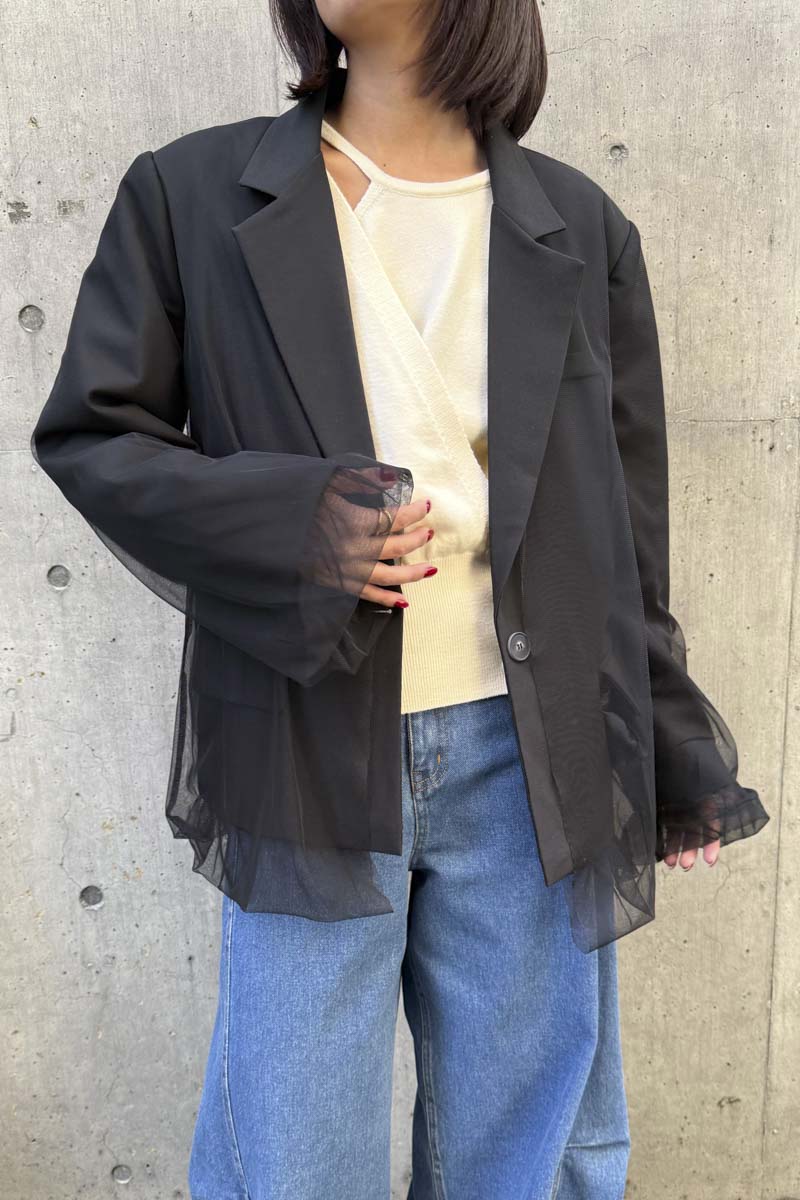 【予約：1月下旬〜2月上旬】Tulle Jacket／60251004002