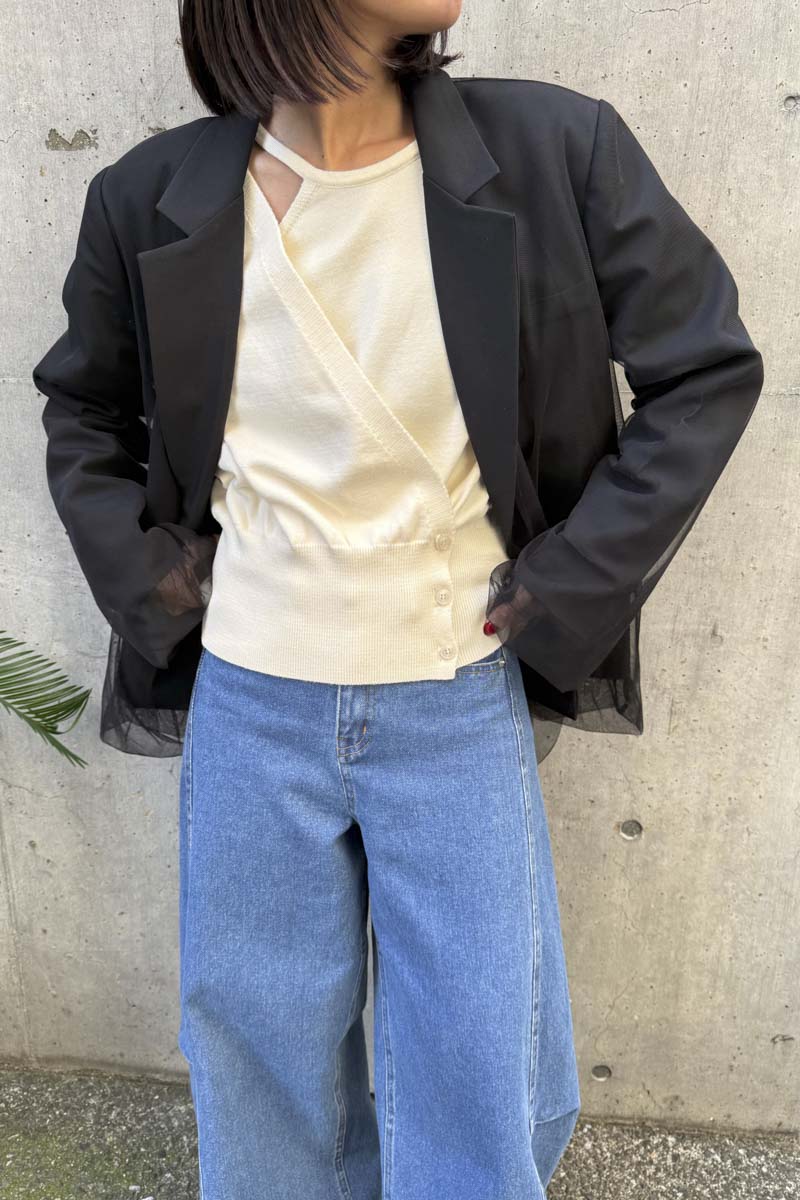 【予約：1月下旬〜2月上旬】Tulle Jacket／60251004002