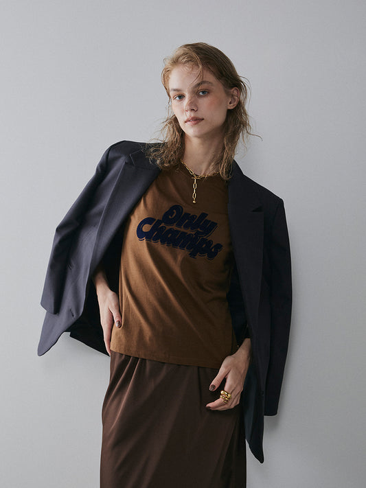 【予約：11月中旬】¨Only champs ¨
flocky print tee／60251008006