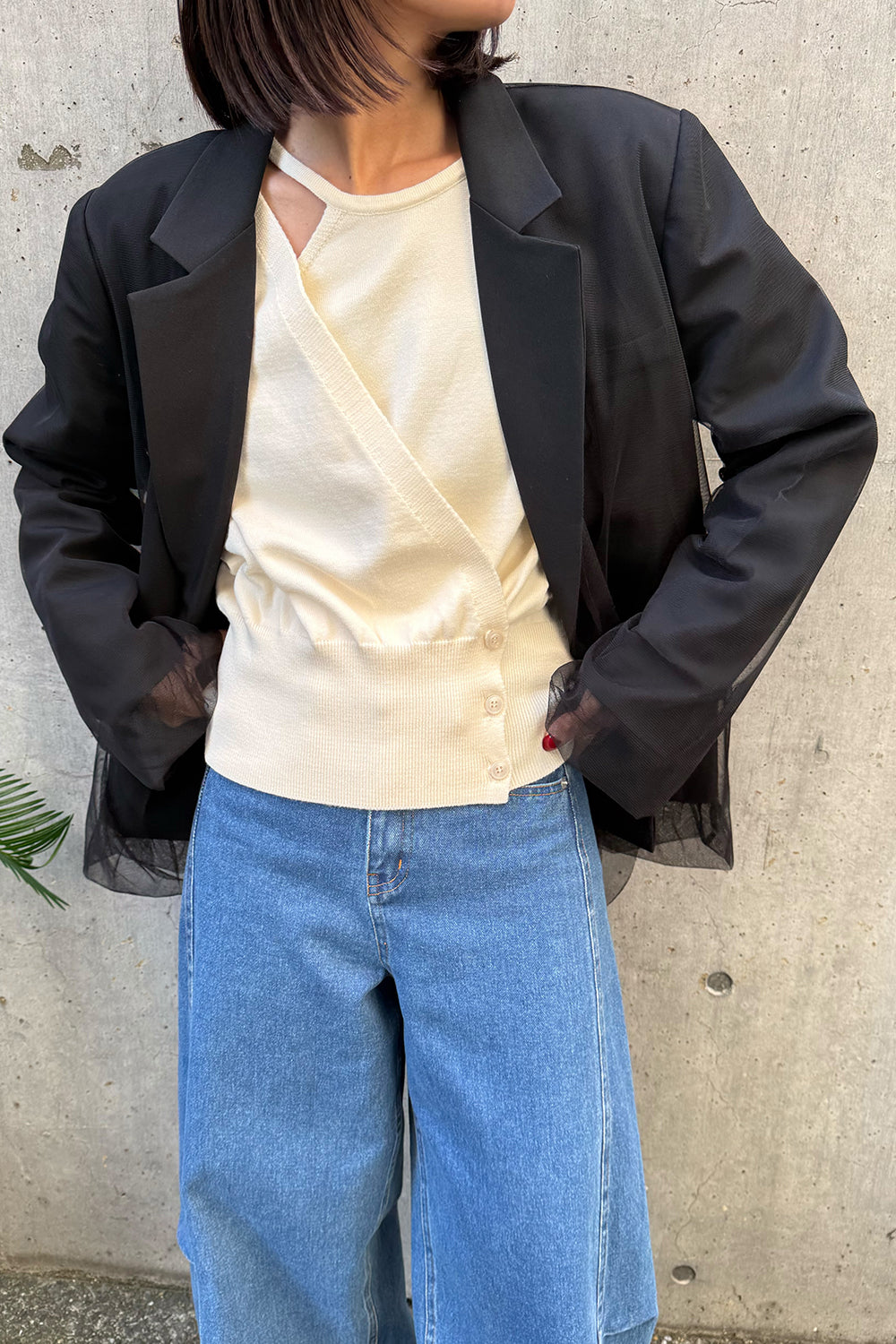 【予約：1月下旬〜2月上旬】Layered Knit／60251009022