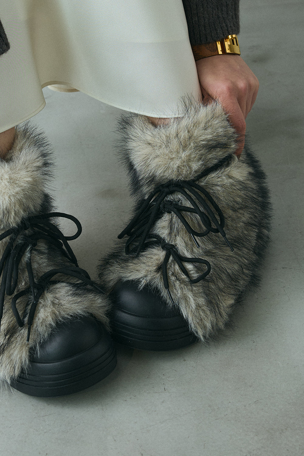 【予約：12月中旬】Alpaca Fur Boots／60251100054
