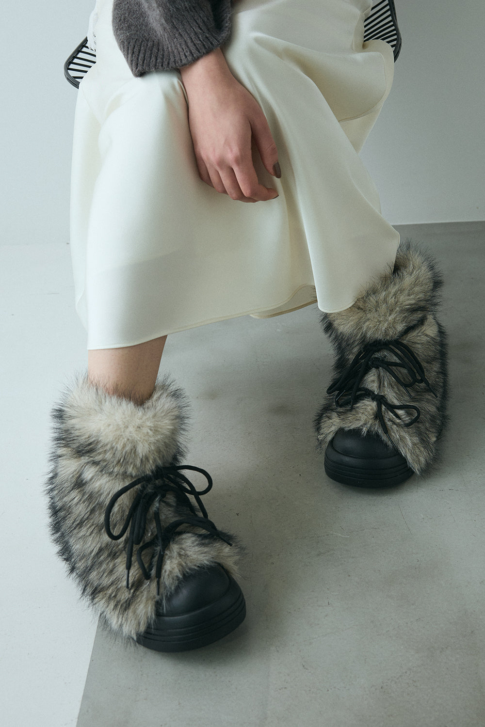 【予約：12月中旬】Alpaca Fur Boots／60251100054