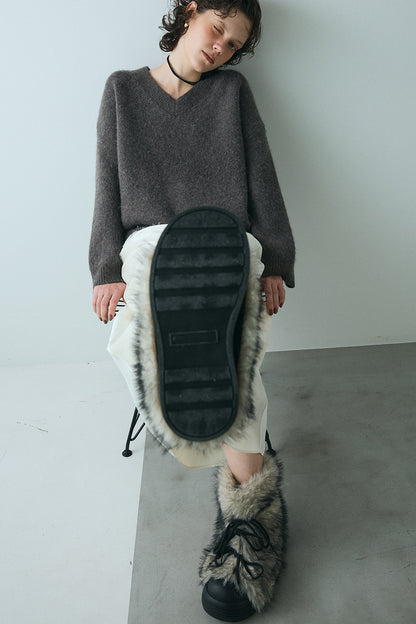 【予約：12月中旬】Alpaca Fur Boots／60251100054