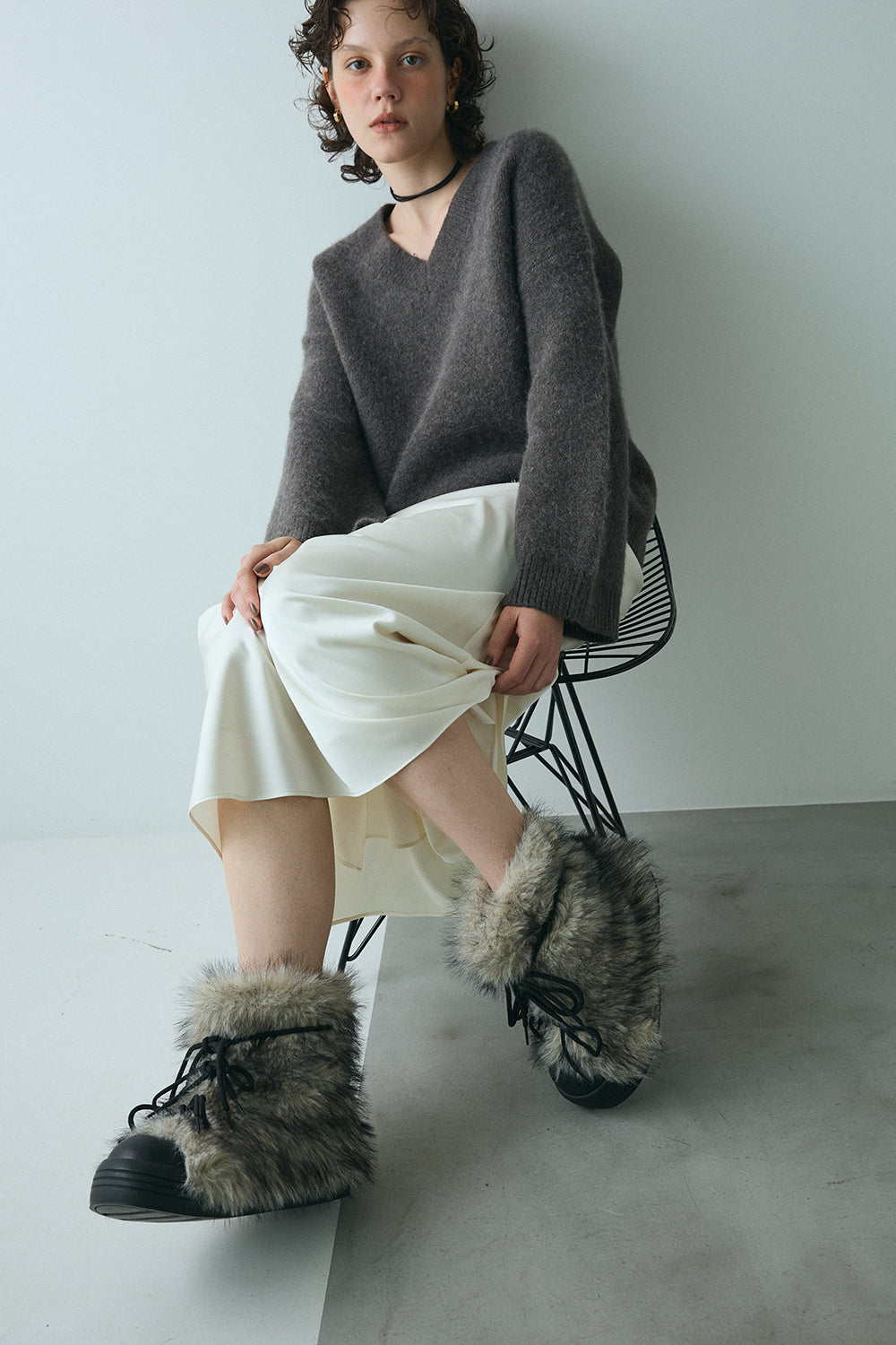 【予約：12月中旬】Alpaca Fur Boots／60251100054