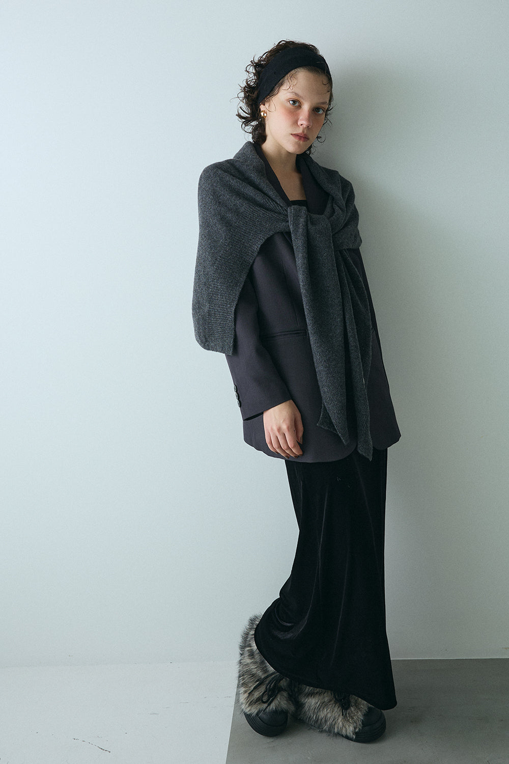 【予約：1月下旬〜2月上旬】Velvet Long Skirt／60251102053