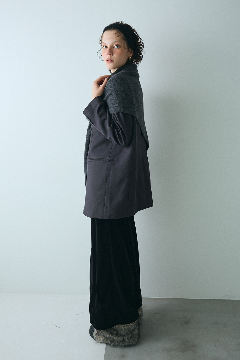 【予約：1月下旬〜2月上旬】Velvet Long Skirt／60251102053