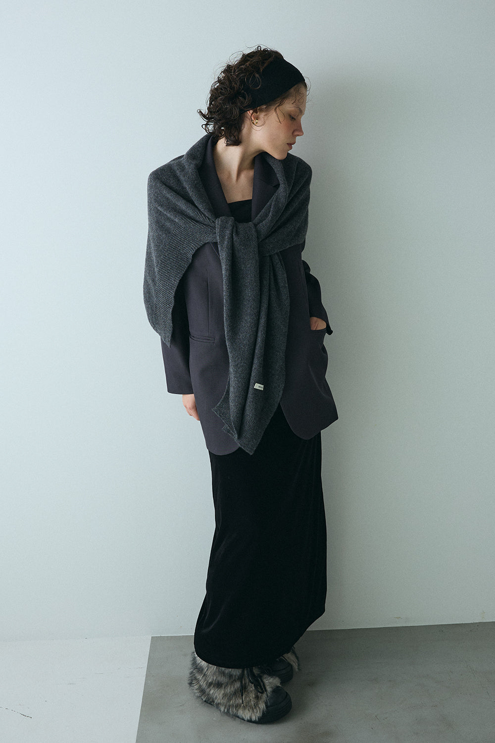 【予約：1月下旬〜2月上旬】Velvet Long Skirt／60251102053