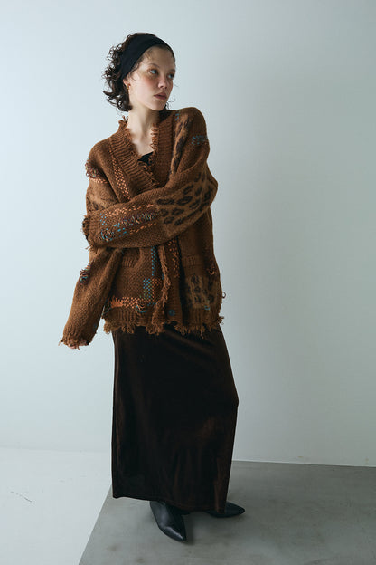 【予約：1月下旬〜2月上旬】Velvet Long Skirt／60251102053
