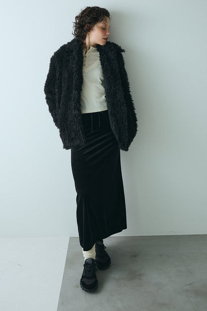 【予約：1月下旬〜2月上旬】Velvet Long Skirt／60251102053
