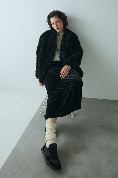 【予約：1月下旬〜2月上旬】Velvet Long Skirt／60251102053