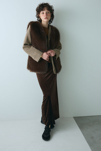 【予約：1月下旬〜2月上旬】Velvet Long Skirt／60251102053