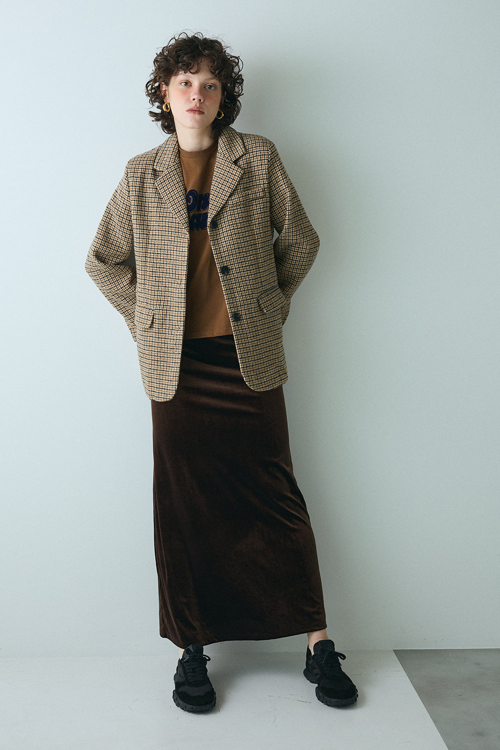 【予約：1月下旬〜2月上旬】Velvet Long Skirt／60251102053