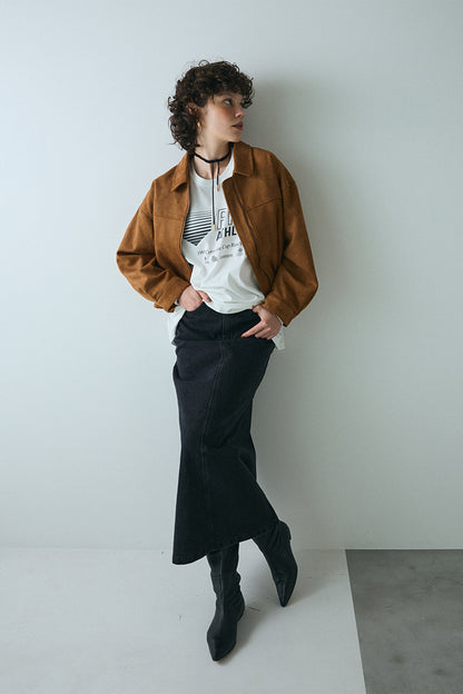 【予約：1月下旬〜2月上旬】Sleek Line Denim Skirt／60251002024