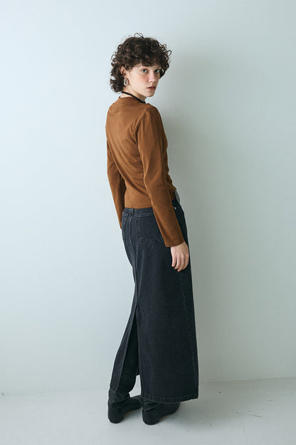 【予約：1月下旬〜2月上旬】Sleek Line Denim Skirt／60251002024