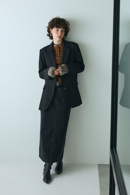 【予約：1月下旬〜2月上旬】Sleek Line Denim Skirt／60251002024