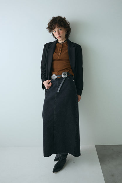 【予約：1月下旬〜2月上旬】Sleek Line Denim Skirt／60251002024