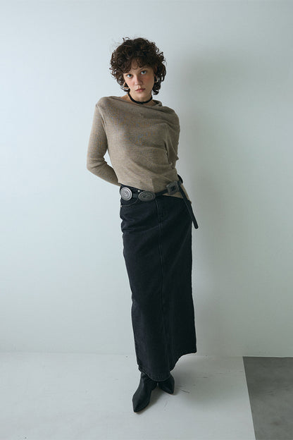 【予約：1月下旬〜2月上旬】Sleek Line Denim Skirt／60251002024