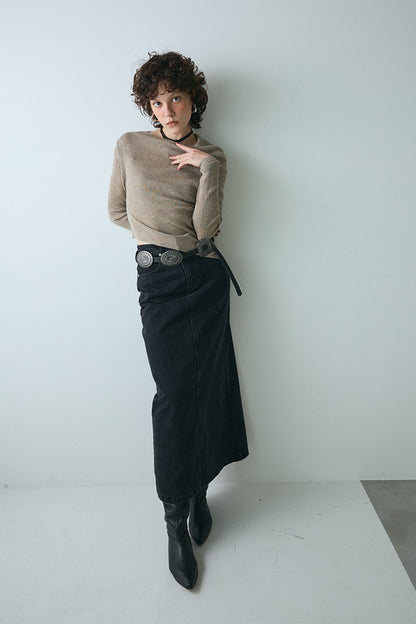 【予約：1月下旬〜2月上旬】Sleek Line Denim Skirt／60251002024