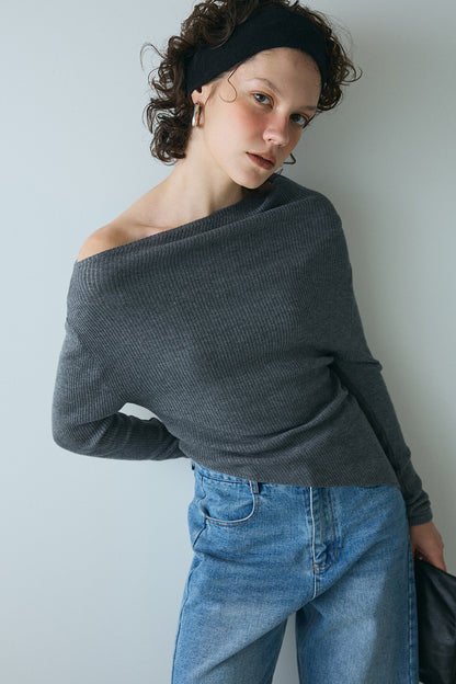 【予約：1月下旬〜2月上旬】Hem Rib Knit／60251108051