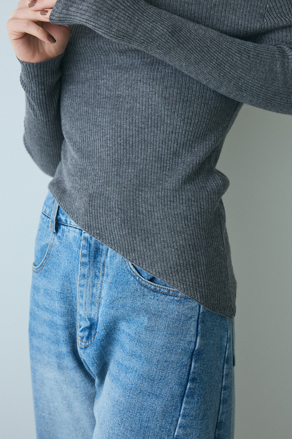 【予約：1月下旬〜2月上旬】Hem Rib Knit／60251108051