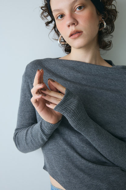 【予約：1月下旬〜2月上旬】Hem Rib Knit／60251108051