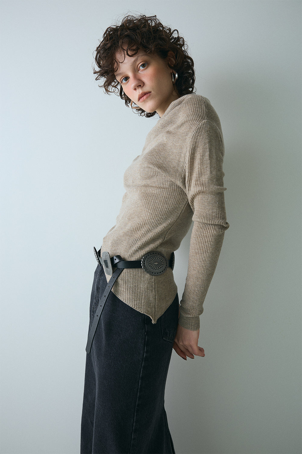 【予約：1月下旬〜2月上旬】Hem Rib Knit／60251108051