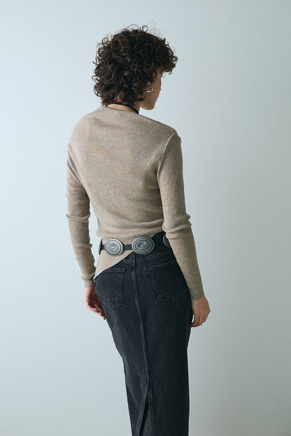 【予約：1月下旬〜2月上旬】Hem Rib Knit／60251108051